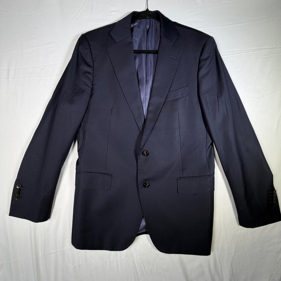 SUITSUPPLY Men's Navy Super 110s Wool Blazer Jacket Size 40 Classic Tailored